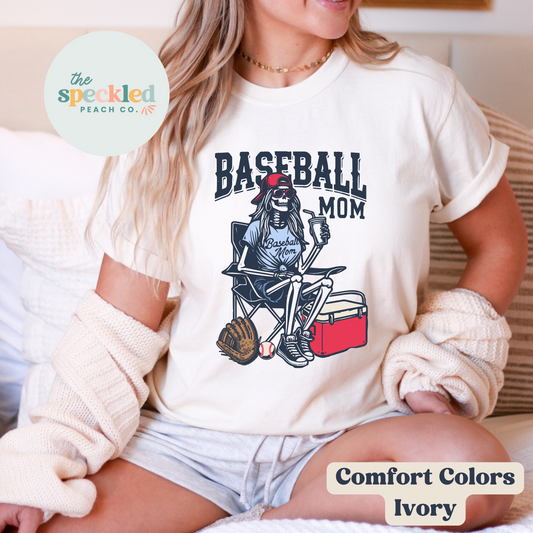 Baseball Mom Skelly Tee