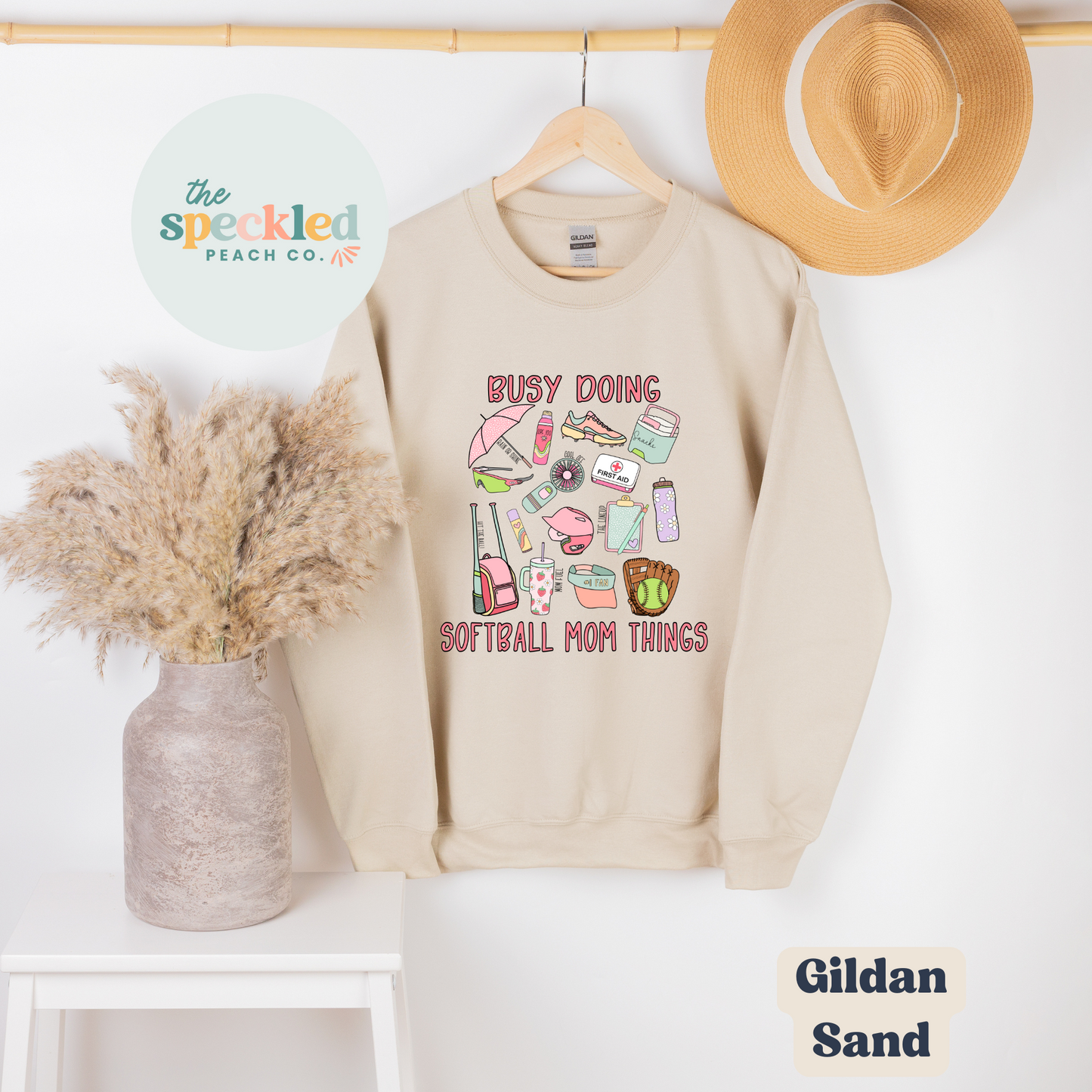 Busy Doing Softball Mom Things (Tee + Sweatshirt Option)