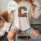 Block Letter C (Chilhowie Football) - Comfort Color Long Sleeve (ADULT)